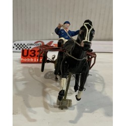 SLOT CAR CIRCUIT 24 TIERCE24 SULKY AZUL CABALLO NEGRO