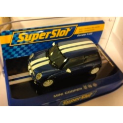 qq H 2805 SUPERSLOT MINI COOPER ROAD CAR BLUE - scalextric UK *