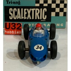 SLOT CAR SCX TRIANG SCALEXTRIC  MM/C62 FERRARI 156 -34 F1 AZUL MADE IN FRANCE