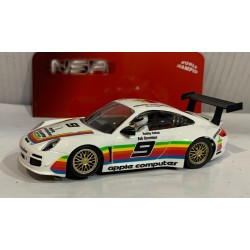 SLOT CAR  NSR 0388 PORSCHE  997 -9 APPLE  TRIBUTE BOB GARRESTON BOBBY RAHAL