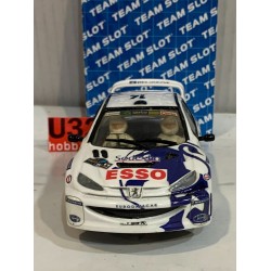 SLOT CAR TEAM SLOT 11001 PEUGEOT 206 WRC -14 TOUR DE CORSE 1999 F.DELECOUR