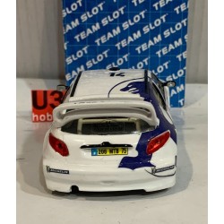 SLOT CAR TEAM SLOT 11001 PEUGEOT 206 WRC -14 TOUR DE CORSE 1999 F.DELECOUR
