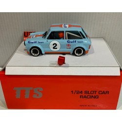 SLOT CAR TTS 046  1/24 AUTOBIANCHI A112 ABARTH -2 GULF TRACCION DELANTERA