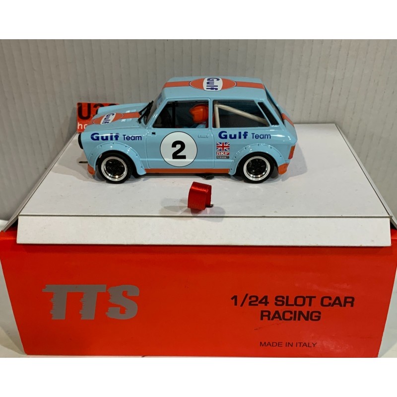 SLOT CAR TTS 046  1/24 AUTOBIANCHI A112 ABARTH -2 GULF TRACCION DELANTERA