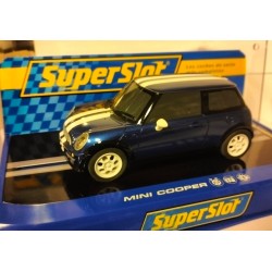 qq H 2805 SUPERSLOT MINI COOPER ROAD CAR BLUE - scalextric UK *