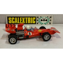 SLOT CAR SCALEXTRIC EXIN C-48 FORD TYRRELL 001 F1 -8 ROJO  J.STEWART