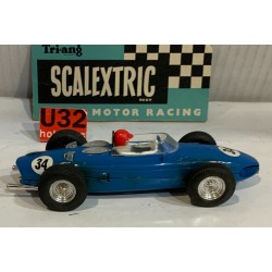 SLOT CAR SCX TRIANG SCALEXTRIC  MM/C62 FERRARI 156 -34 F1 AZUL MADE IN FRANCE