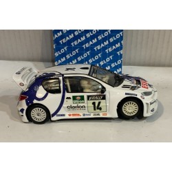 SLOT CAR TEAM SLOT 11001 PEUGEOT 206 WRC -14 TOUR DE CORSE 1999 F.DELECOUR