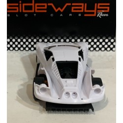 SLOT CAR RACER SIDEWAYS SWCAR02K FORD GT WHITE COMPLETE KIT