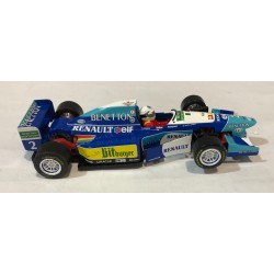 SLOT CAR SCALEAUTO SC-6306 BENETTON RENAULT B195 -2 F1  1995 JOHNNY HERBERT