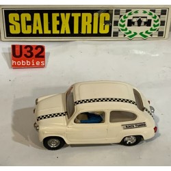 SLOT CAR SCX SCALEXTRIC EXIN TC600  SEAT 600 BLANCO CHASIS NEGRO RACE TUNED