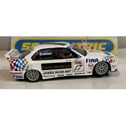 SLOT CAR SCX SUPERSLOT H4574 BMW 320i -17 BTCC 1995 DAVID BRABHAM SCALEXTRIC UK