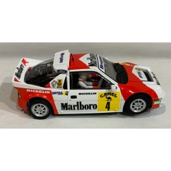SLOT CAR SCALEAUTO SC-6301R FORD RS200 -4 CTO.ESPAÑA DE TIERRA 1989 J.PURAS