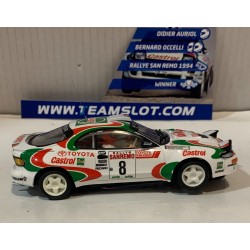 SLOT CAR TEAM SLOT 11709 TOYOTA CELICA GT FOUR ST-185 -8 RALLY SAN REMO 1994