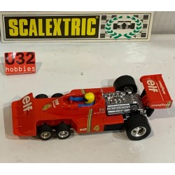 SLOT CAR SCX SCALEXTRIC EXIN C-4O54 FORD TYRRELL P34 6 RUEDAS F1 -4 ROJO