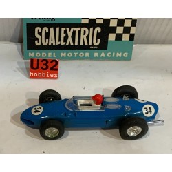 SLOT CAR SCX TRIANG SCALEXTRIC  MM/C62 FERRARI 156 -34 F1 AZUL MADE IN FRANCE