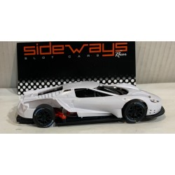 SLOT CAR RACER SIDEWAYS SWCAR02K FORD GT WHITE COMPLETE KIT