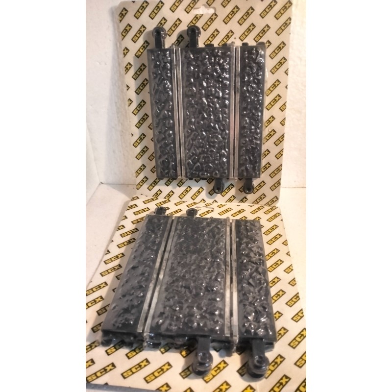 7405 SCALEXTRIC SCX TRAMO RECTA  175 mm TT RAID 4 UNIDADES NUEVAS PRIMERA SERIE*