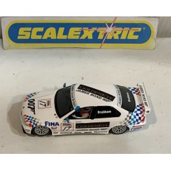 SLOT CAR SCX SUPERSLOT H4574 BMW 320i -17 BTCC 1995 DAVID BRABHAM SCALEXTRIC UK
