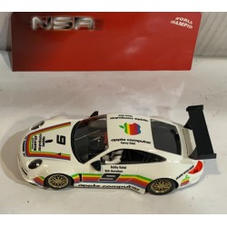 SLOT CAR  NSR 0388 PORSCHE  997 -9 APPLE  TRIBUTE BOB GARRESTON BOBBY RAHAL