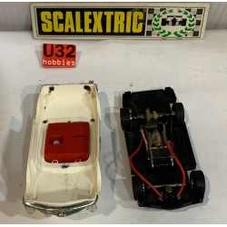 SLOT CAR SCX SCALEXTRIC EXIN C-32 MERCEDES 250SL -2 BLANCO  CAPOTA  NEGRO