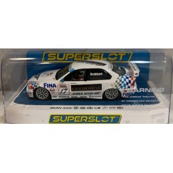 SLOT CAR SCX SUPERSLOT H4574 BMW 320i -17 BTCC 1995 DAVID BRABHAM SCALEXTRIC UK