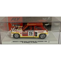 SLOT CAR FLY E2122 RENAULT 5 TURBO -25 RALLY CRITERIUM DES CEVENNES '82 DE MEYER