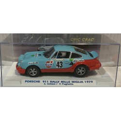 SLOT CAR FLY E2087 PORSCHE 911 -43 RALLY MILLE MIGLIA 1979 GULF SCHIZZI-FUGHETTA