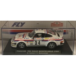 SLOT CAR FLY A2067 PORSCHE 934 -34 RALLY MONTE CARLO 1981 G.SANSON-C.MAZLOUMIAN