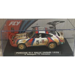 SLOT CAR FLY A2100AR PORSCHE 911 -5 RALLY SAFARI 1978 MARTINI B WALDEGARD