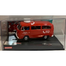 SLOT CAR CARRERA EVOLUTION 27837 VOLKSWAGEN VW BUS T2B FEUERWEHR