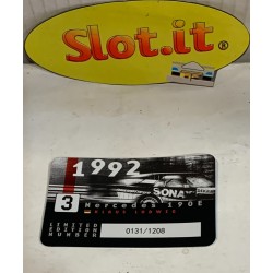 SLOT CAR SLOT.IT CW25 MERCEDES 190E 3 DTM -3 WINNER 1992 SONAX KLAUS LUDWIG