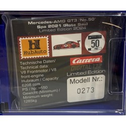 SLOR CAR CARRERA DIGITAL 32038 MERCEDES AMG GT3 -50 SPA LIMITED EDITION 2024