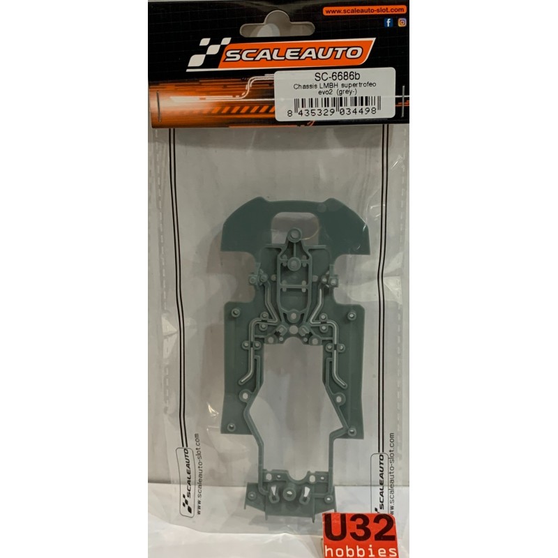 SLOT CAR SCALEAUTO SC-6686B CHASIS LAMBORGHINI HURACAN SUPERTROFEO MEDIUM GRIS