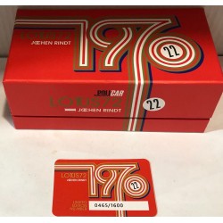 SLOT CAR POLICAR PCW02 LOTUS 72 -22 GP MONZA 1970 JOCHEN RINDT