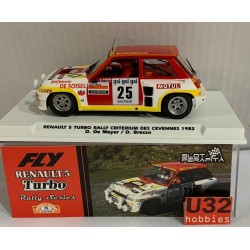SLOT CAR FLY E2122 RENAULT 5 TURBO -25 RALLY CRITERIUM DES CEVENNES '82 DE MEYER