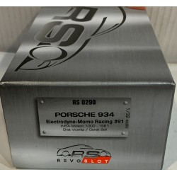 SLOT CAR REVOSLOT RS-0290 PORSCHE 934 -91 IMSA MOLSON 1000 1981 ELECTRODYNE-MOMO