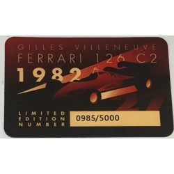 SLOT CAR POLICAR PCW01 FERRARI 126 C2 -27 F1 GP ZOLDER 1982 GILLES VILLENEUVE