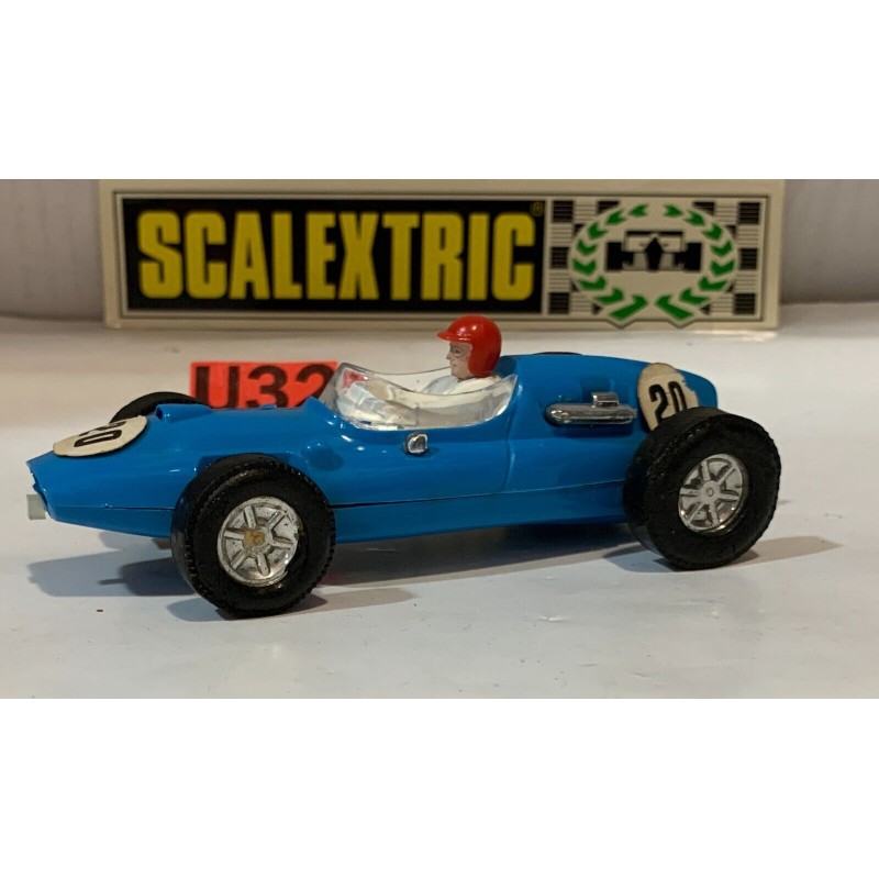 SLOT CAR SCX SCALEXTRIC EXIN CF 1 COOPER  -20 F1 GUIA FIJA AZUL CELESTE