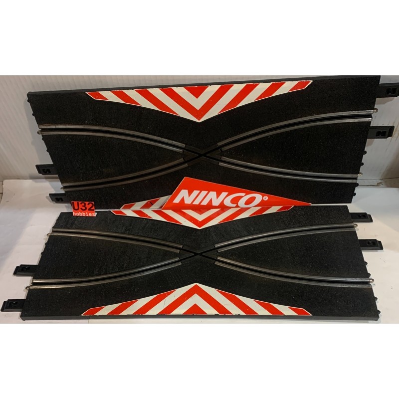 SLOT CAR NINCO 10111 RECTA CAMBIO DE CARRIL 400 mm  2 UNIDADES