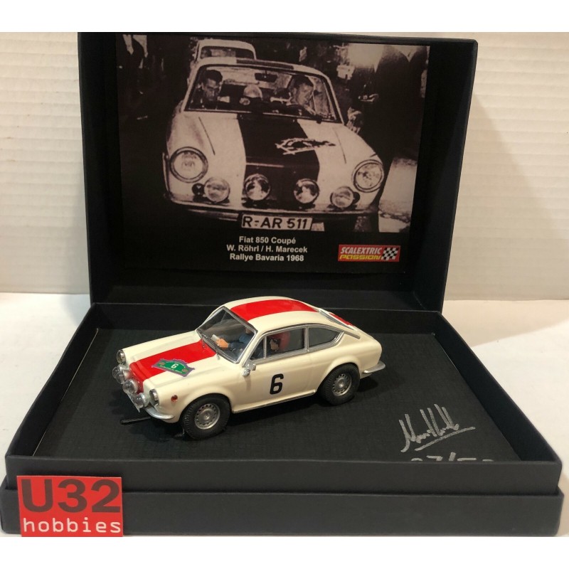 SCALEXTRIC PASSION SP030 FIAT 850 COUPE -6 RALLYE BAVARIA 1968 W.ROHRL-H.MARACEK