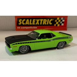 SLOT CAR SCX SCALEXTRIC 64380 PLYMOUTH AAR CUDA LIME LIMITED EDITION 50 UNIDADES